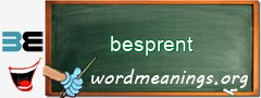 WordMeaning blackboard for besprent